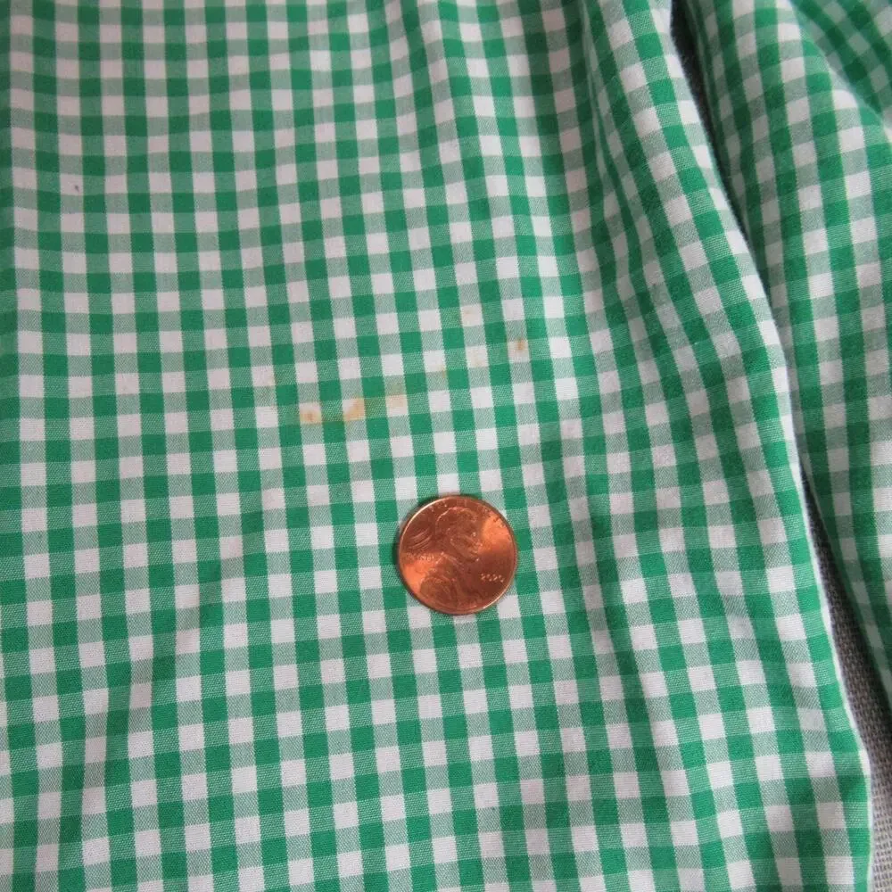 Banana Republic Shirt Mens XL Serenity Green Plaid Button Long Sleeve Preppy